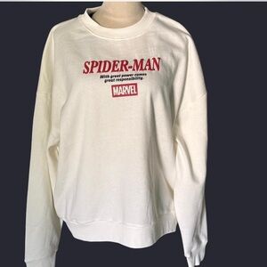 Marvel Spider-Man Cream Crewneck Sweater
